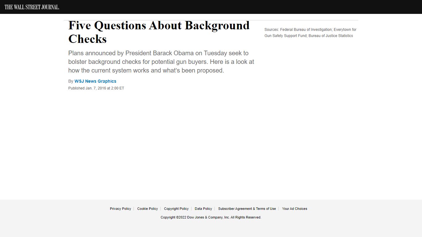 Five Questions About Gun Background Checks - WSJ.com